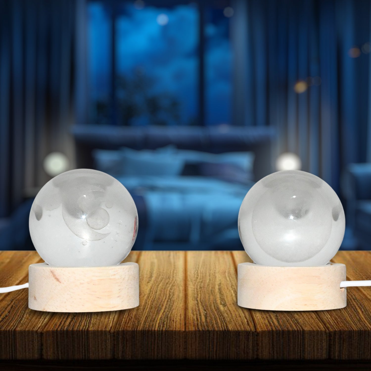 3D Crystal Ball lamps With Base (1 Pc / Mix Design) 3D Crystal Ball lamps With Base (1 Pc / Mix Design)